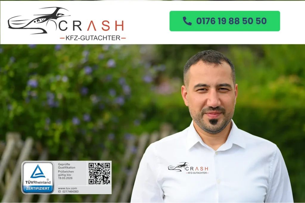 Crash-KFZ-Gutachter - Logo, Foto und Rufnummer 0176 19885050